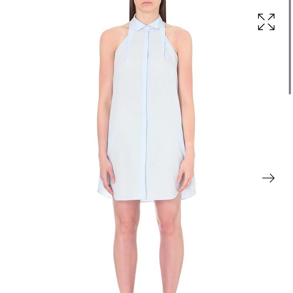 MAJE Raoule cotton-poplin dress blue size 2